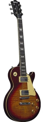 Spencer by Eko LP10 Honey Burst E-Gitarre, Korpus Pappel, Hals aus Ahorn, Griffbrett aus Harz, Pickup H-H, 3-Wege-Toggle-Switch, Tune-O-matic-Brücke, Farbe Honey Burst