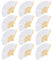 Ailvor Fächer Hochzeit, 12 Stück Papier Fecher, Fächer Weiß Hochzeitsfächer, Handfächer Weiß DIY Faltfächer für Hochzeit Geburttag Party Fest Wand Deko