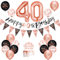 Women 40th Birthday Decorations Black Rose Gold 40th Black Rose Gold Birthday Decorations 16 Pack by Wonsta