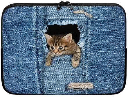 UOIMAG Laptophülle mit 3D-Druck für Katzenliebhaber, 25,4 cm (10 Zoll) Netbook und Tablet, niedliche schützende Tragetasche