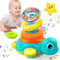HUIYOKAY Baby Spielzeug ab 6 8 9 12 Monate Schildkröten Babyspielzeug ab 1 Jahr Musikalische Sensorikspielzeug mit Ringen Stapelturm Geschenk Kinderspielzeug ab 1 2 Jahre Junge Mädchen Weihnachten