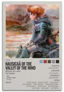 suumyo Nausicaa Poster, Raumdekoration, ästhetisches Poster, künstlerisches Poster für Schlafzimmer, Wohnzimmer, Wände, 30 x 45 cm, ungerahmter Stil