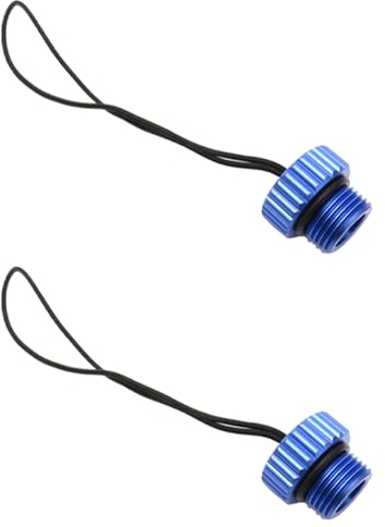 Haopeuk 2X Tauchen DIN Flaschenventil Gewindedeckel 5/8-14NPS Staubkappe Staubstopfenschutz Tankregler Schutzabdeckung Blau