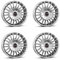 4x Borbet Felgen CW3 7.5x18 ET53 5x130 sterling silver kompatibel mit Fiat Ducato