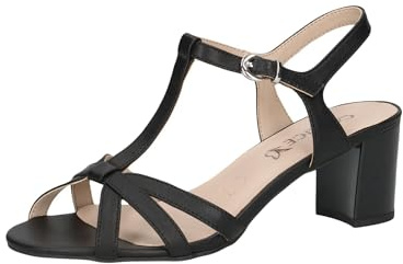 CAPRICE Damen Sandalen mit Absatz aus Leder mit Blockabsatz