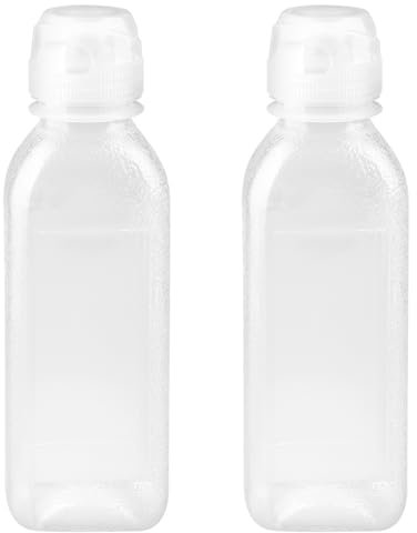 Thyonta 2 Pcs Kitchen Condiment Bottles - Clear Leak-proof Spout Easy to Use and Clean Precise Pouring Preventing Spills for Soy Sauce Vinegar Olive Oil (300ml)