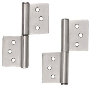 HOOZ® Flaggenscharnier 100 mm Edelstahl 304 [ZUM AUSHÄNGEN] Hebbares Türband DIN links & DIN rechts geeignet – Flaggentürband Türscharnier für Holztüren & Gartentore – 360° Drehwinkel 4er Set