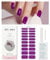 Purple Gel Nail Strips, KALEFUL Semi Cured Gel Nail Stickers Nail Art Decoration Design Supplies