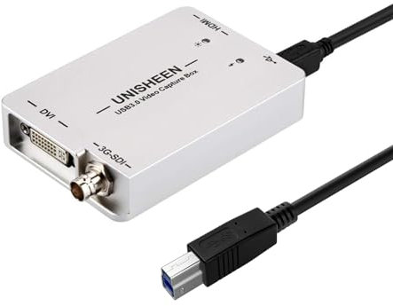 UNISHEEN USB 3.0 Capture HDMI Video Card, Broadcast Live Stream and Record, HDMI to USB Dongle Full HD 1080P Live Streaming Video Game Grabber Converter
