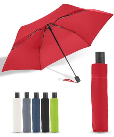 FARE Automatik-Taschenschirm FiligRain Only200 – Superleicht mit nur 200 g, Auf-Zu-Automatik, Windproof Plus, kompakt (geschlossen nur 26 cm lang)