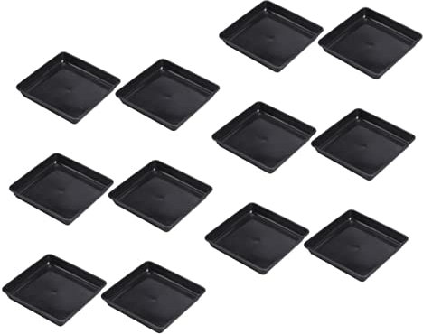 BCOATH Untersetzer Für Pflanzen Mit Wasserablauf 12 Quadratische Blumentöpfe Alterungsbeständig Und Lichtbeständig Für Den Gartenbalkon