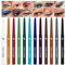 12 Farben Shimmer Eyeliner Set Bunter Regenbogen Eyeliner Stift Glatter Wasserfester Wischfester Langanhaltender Gel Eyeliner Weihnachts Makeup Geschenkset für Frauen (Set C)