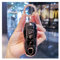 SCSTHRCRA pour P&orsche Panamera Carman Macann Bobst Cayenne 911 970 981 991 996 92A Housse De Clé De Voiture Coque Porte-clés Accessoire Télécommandes Voiture(Black with Ring)