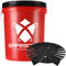 Xtremeauto SAFESCRUB Car Wash Bucket 22L – Red with Black Lid and Grit Guard – Heavy-Duty Detailing Kit for Car Cleaning, Valeting & Maintenance (22 Litre Capacity)