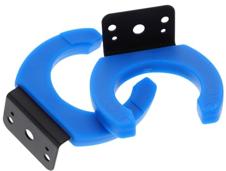 2 Stück Mikrofonhalterung Blau Wandmontage Haken für Mikrofone | Gummi und Eisen, Leichtes Design, für Voice Over und Studios, Kompakte Lösung