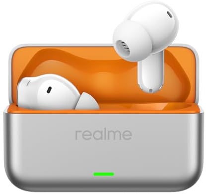 realme Buds T500 Pro Auricolari Bluetooth Wireless, Cancellazione del rumore (ANC), Traduzione AI, Batteria a lunga durata 56H, Controlli tattili, Ricarica Type-C, IP55,Design Candy Box, Argento