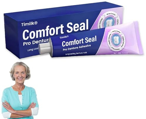 Timilk Comfort Seal Pro Prothesenkleber, Timilk Zahnkleber, professionelles Prothesenhaftgel, langlebig, sicherer Halt der Prothese für bis zu 4 Tage, Zahnkleber mit starkem Halt für die (1 PCS)
