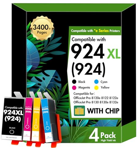 924 Patronen Multipack 8122e 8132e 8120e 8130e für HP924 924XL 924e XL
