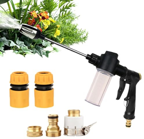 Pistolet Mousse Haute Pression Nettoyeur Haute Pression - Buse Réglable Puissante - Mousseur Haute Pression pour Tuyau d'arrosage,pour Moto Camion Caravane Jardin Maison