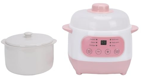 HEEPDD Olla Eléctrica para Estofado, Ollas de Cocción Lenta con Prevención Inteligente de Quemaduras en Seco para Cocinar Sopa de Gachas de Arroz, Olla Multifuncional Pequeña para el Hogar, (Enchufe