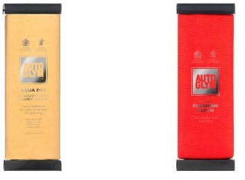 AutoGlym Aqua Dry Chamois+Auto Glym Hi-Tech Finishing Cloth
