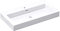 Mai & Mai Vasque à poser lavabo suspendu blanc 90cm résine rectangulaire lave mains avec trop-plein Col818 90x48x10cm