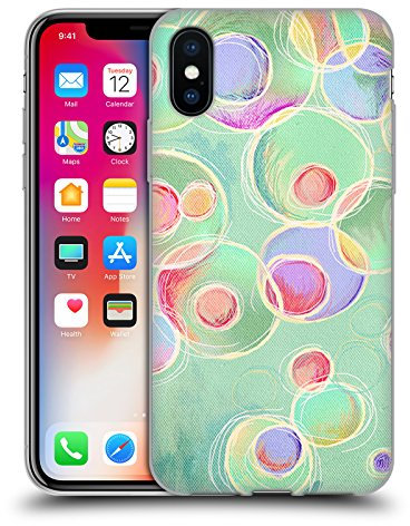 Head Case Designs Officially Licensed Micklyn Le Feuvre Iridescent Bubbles Patterns Soft Gel Case Compatible With Apple iPhone X/iPhone XS