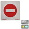 Normaluz RD727025 - Señal Adhesiva Cuadrada Prohibido Acero inoxidable Adhesivo 0.8 mm 12x12 cm, gris
