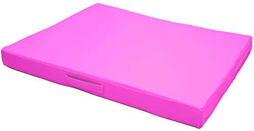 CopcoPet Hundematte Kunstleder Rosa 90 x 70 Hundekissen für kleine Hunde, Hundekissen Waschbar, Wasserabweisend, kühl hundematte, hundematratze, Outdoor hundebett 8cm dick