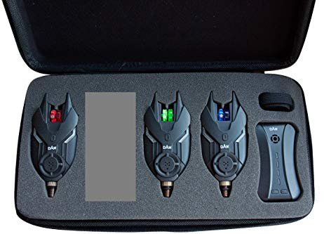 Deutsche Angelgeräte Manufaktur TF Bite Alarm Set 3 + 1 Funkbissanzeiger Bissanzeiger von Dam