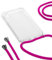 TPU Handy Umhängetasche Handy Kette Hülle Case Cover mit Kordel in Pink kompatibel mit Huawei P20