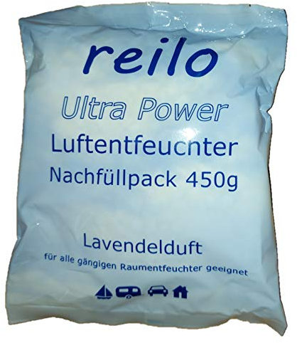 reilo 24x 450g Lavendelduft Luftentfeuchter Granulat, Raumluftentfeuchter im Vliesbeutel, Nachfüllpacks für gängige Entfeuchterboxen, Lufttrockner für Wohnraum, Schlafzimmer, Keller