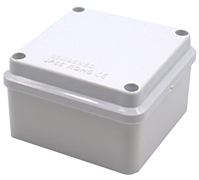 Powertool Elektrische Abzweigdose, IP55, wetterfest, für Projekte, Instrumente, Öffnungsloch-Projektbox, 1 Stück – 50 x 50 mm