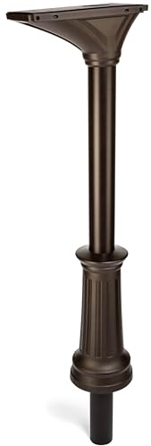 Architectural Mailboxes Elevado Galvanized Steel Mailbox Post, 7517RZ-10, Rubbed Bronze