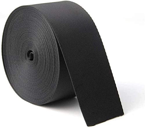 2 Inch Wide 10 Yards Nylon Heavy Duty Webbing Strap,Polypropylene Heavy Straps for Bags, Hammocks, Outdoor Climbing and DIY Making Luggage Strap, Pet Collar, Backpack Repairing (Black)