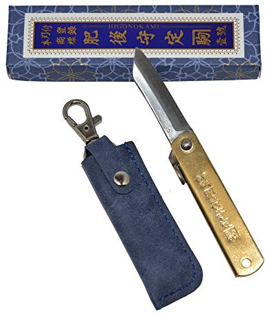 HIGO NO KAMI Higonokami Klappmesser Taschenmesser Japanisches Warikomi Fall Blau by Nagao Kanekoma