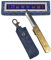 HIGO NO KAMI Higonokami Couteau de Poche Pliant Artisanal Japonais Warikomi Manche Laiton et sa Pochette Couteau Estampillé Fait Main au Japon par Nagao Kanekoma (Bleu)