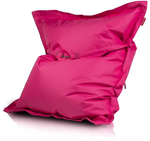 Ecopuf Riesiger Sitzsack mit Gurten, Sitzsack aus Polyester, wasserdicht, mit Füllung, für Innen- und Außenbereiche, 170 x 135 cm