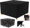 Leju Art Housse Salon de Jardin Carré 110x110x71cm(43x43x28in) 420D Oxford Imperméable Bâche Protection Meubles Table Extérieure Coupe-Vent Anti-UV Résistant Au Froid Meuble Patio, Noir