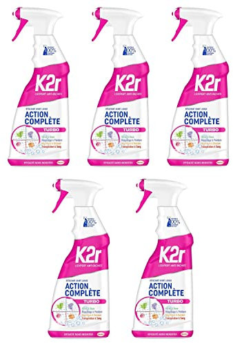K2R 5 Actions Complete Turbo – Pistole (750 ml) – Fleckenentferner vor der Waschung