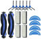YanBan Kit de Repuesto Compatible con Cecotec Conga 1790 aspiradora Ultra robótica Incluye 4 filtros, 4 Almohadillas para mopa, 6 cepillos Laterales, 2 cepillos giratorios, Paquete de 16