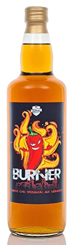Burner ® 0,7 Liter 1 Flasche Kultbrand Chili-Schoko Spezialität Nürnberg, Direkt vom Hersteller, Feuriger Chili-Schnaps Kakao Chilli 700 ml ähnlich Chili-Likör