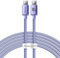 Baseus Crystal Shine Series cable USB cable for fast charging and data transfer USB Type C - USB Type C 100W 2m purple (CAJY0007