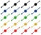 Brettspiel Spinner,Pfeil Spiel Zeiger Spinner,Pfeil Spinner Wahrscheinlichkeit Spinners,Kunststoff Pfeil Spinner 5 Farben Pfeil Spinner Set aus Kunststoff für Schule 10 cm(3,94 in),20 Stück