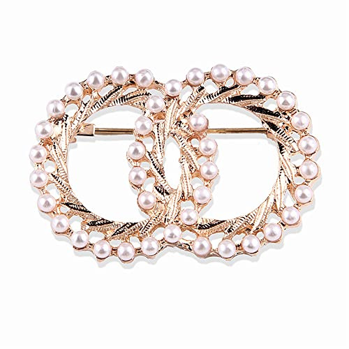 Runde Brosche mit Perle für Damen und Mädchen, Kunstperlen, Anstecknadel, Hochzeit, Party, Brautschmuck, Vintage-Stil, Kunstperle, Blumen-Brosche, legierter Stahl, kein Edelstein, Legierter Stahl,