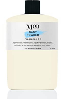 Baby Powder Fragrance Oil, 10ml 30ml, 100ml, 500ml for Use in Aromatherapy DIY Home Made Making, Potpourri, Candle, Soap, Diffusers, Bath Bomb, Air Freshener (100ml)