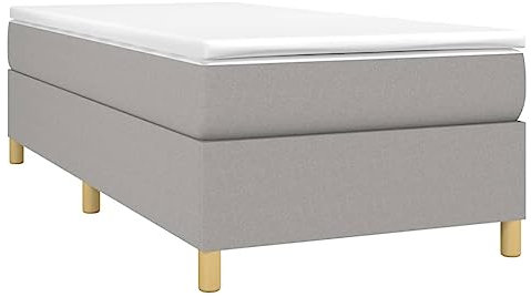 vidaXL Cadre de lit sans Matelas Gris Clair 90x200 cm Tissu