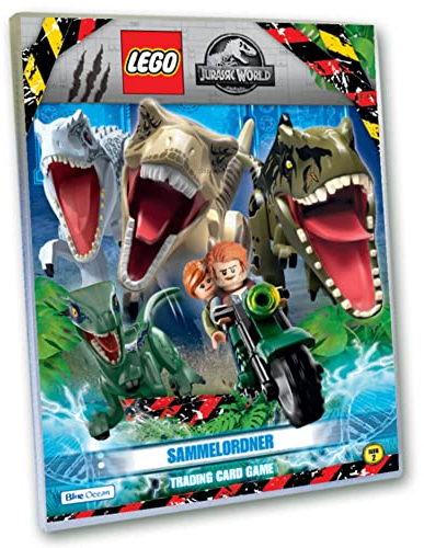 Blue Ocean / STRONCARD Lego Jurassic World Serie 2 Karten - Sammelkarten Trading Cards - 1 Sammelmappe Bundle + 10 Originale Hüllen