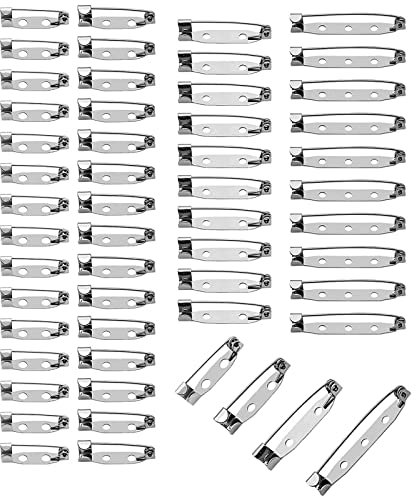 ZZLBZN Lot de 50 broches en argent avec fermoir arrière sécurisé pour loisirs créatifs, badges, bandages de papeterie, couture, étiquettes de nom (20 mm, 25 mm, 32 mm, 38 mm)