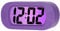 Plumeet Réveil électronique, Alarm Réveil Matin avec Grand écran LCD, Fonction Snooze, avec Veilleuse, Alimenté par Batterie,Convient Aux Alarmes de Voyage et de Chevet (Violet)